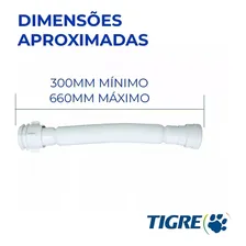 Sifão Universal Flexível Multiuso 66cm Branco Tigre Pias Foto mini 4