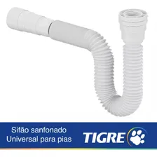 Sifão Universal Flexível Multiuso 66cm Branco Tigre Pias Foto mini 2