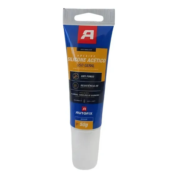 Silicone Acético 50g Transparente Autofix Foto 1
