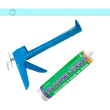 Silicone Branco 450g Selante Acrílico Base Dágua E Aplicador Foto  mini 1