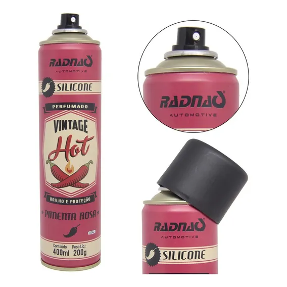 Silicone Perfumado Spray Automotivo Hot Pimenta Rosa Radnaq Foto 1