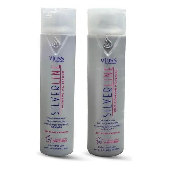Silver Line Shampoo E Condicionador Matizadores Vloss 300ml Foto 1