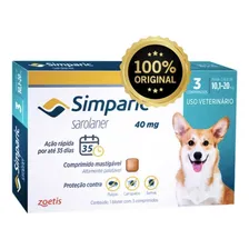 Simparic 40mg Para Cães 10,1 A 20kg - Kit Com 3 Comprimidos Foto mini 4