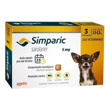 Simparic 5mg 1,3 A 2,5kg 3 Comprimidos Foto  mini 1
