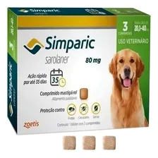 Simparic Antipulga 80 Mg 20 A 40 Kg c/ 3 Comprimidos Foto mini 1