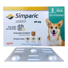Simparic Cães 10.1kg a 20kg Caixa com 3 Comprimidos Foto mini  2