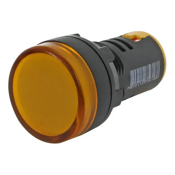 Sinaleiro Led Iluminado 22mm 220v Amarelo Modelo L20 Foto 1