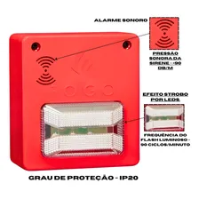Sinalizador Audiovisual Sirene Para Central Alarme Segurimax Foto mini  2