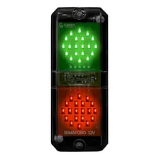 Sinalizador Semáforo 40 Leds 12v Condomínio Escolas Empresas Luz Verde-vermelho Foto mini  2