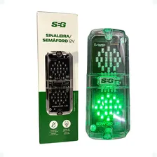 Sinalizador Semáforo 40 Leds 12v Condomínio Escolas Empresas Luz Verde-vermelho Foto  mini 1