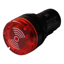 Sinalizador Sonoro E Led 12vcc Vermelho Jng Foto mini 1