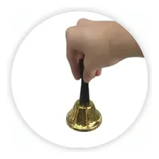 Sineta De Natal Dourada Natalina 13cm Papai Noel Sino Zein Foto mini 3