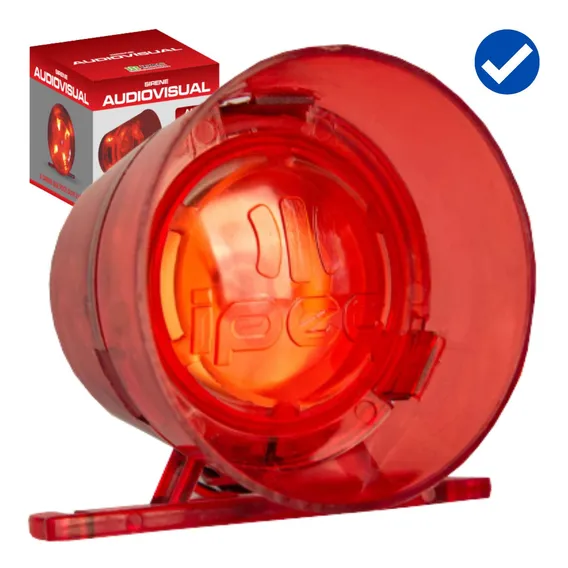 Sirene Audiovisual 1 Som Para Alarme 12/24v Ipec Foto 1