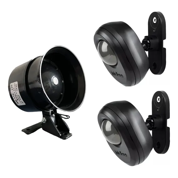Sirene Bivolt 110v 220v Para Alarmes + Sensor De Presença Foto 1