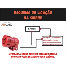 Sirene Rotativa Para Rel贸gio De Ponto 220 Volts Cor Vermelho 220v Foto mini 3