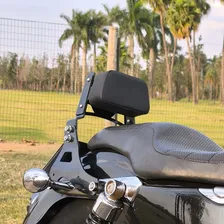 Sissy Bar Drag Star Yamaha (fixo Baixo) Cromado Cor Cromado Escudo Skull Foto mini 3