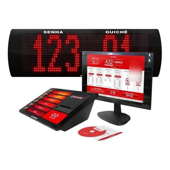 Sistema De Atendimento Sem Fio Com Impressora Senha E Painel GPTRONICS Multi Agilize Full fisico Foto 1