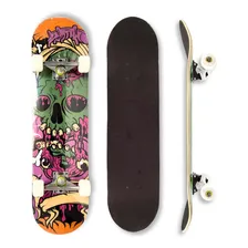 Skate Completo Profissional Shape Caveira Maple Truck E Roda Foto mini 1