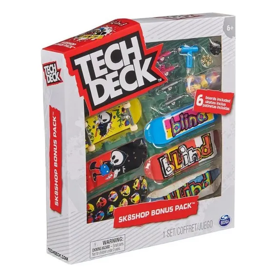 Skate Dedo Tech Deck Sk8 Shop Pack 6 Sunny Foto 1