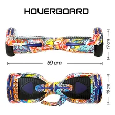 Skate Eletrico 6,5 Hip Hop Laranja Hoverboard Bluetooth Foto mini 3