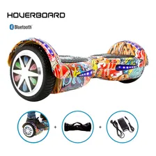 Skate Eletrico 6,5 Hip Hop Laranja Hoverboard Bluetooth Foto mini 1