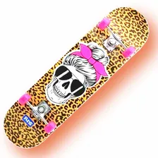 Skate infantil skate Skate infantil sk8 desenho caveira Foto  mini 1