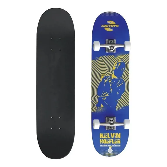 Skate Kelvin Hoefler Semi Pro Azul Amarelo Abec 5 Unitoys Foto 1
