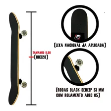 Skate Montado Profissional Black Sheep Beach Foto mini  3