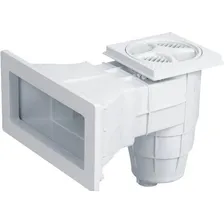 Skimmer Boca Larga Para Piscina Alvenaria Fibra Vinil Branco Foto  mini 1