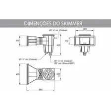 Skimmer Boca Larga Sodramar Abs P/ Piscinas Alvenaria Fibra Foto mini 3