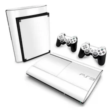 Skin Para Ps3 Super Slim Adesivo - Branco Foto  mini 1