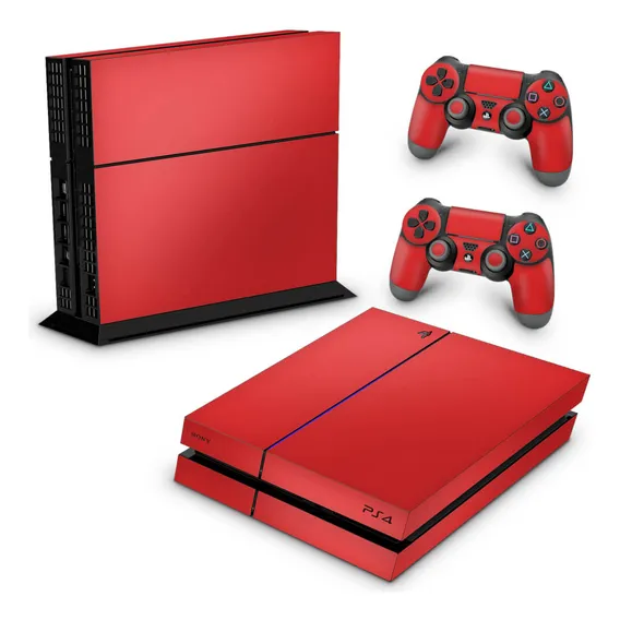 Skin Para Ps4 Fat Adesivo - Vermelho Foto 1