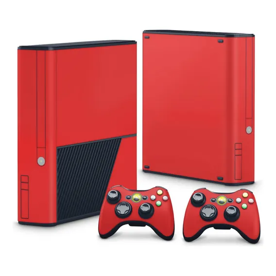 Skin Para Xbox 360 Super Slim Adesivo - Vermelho Foto 1