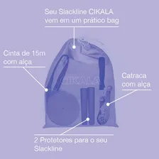 Slackline Azul Cinta 10mt Catraca + Alças + Bolsa Foto mini 4