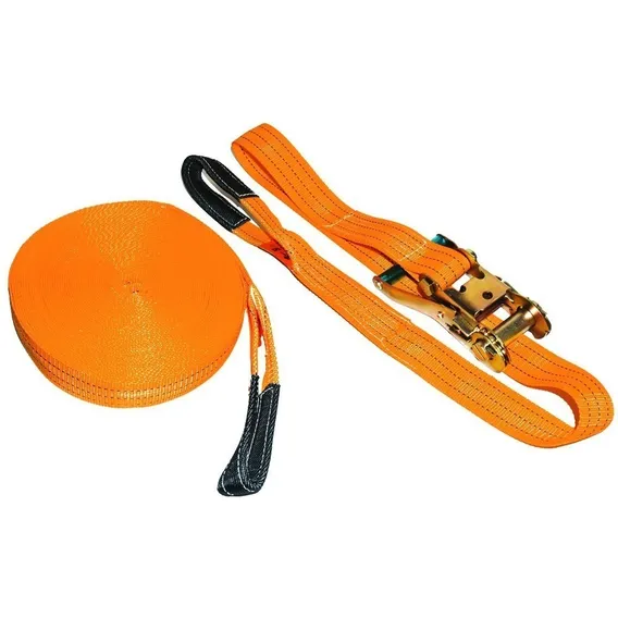 Slackline Laranja 15mts Com Fita E Catraca Esportes Radicais Foto 1