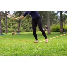 Slackline Laranja 15mts Com Fita E Catraca Esportes Radicais Foto mini  2