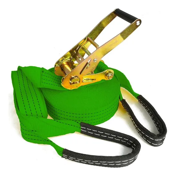 Slackline Verde 15mts Com Fita E Catraca, Esportes Radicais Foto 1
