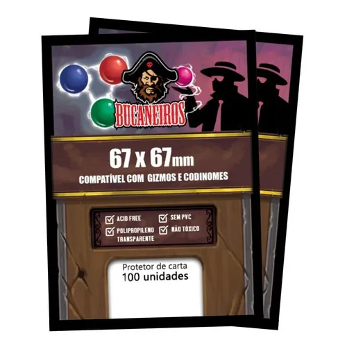 Sleeve Bucaneiros - Tamanho Especial - 67x67mm Foto 1