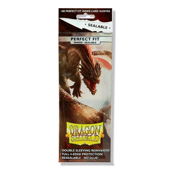 Sleeves Dragon Shield Selável Perfect Fit Smoke Pokemon Foto 1