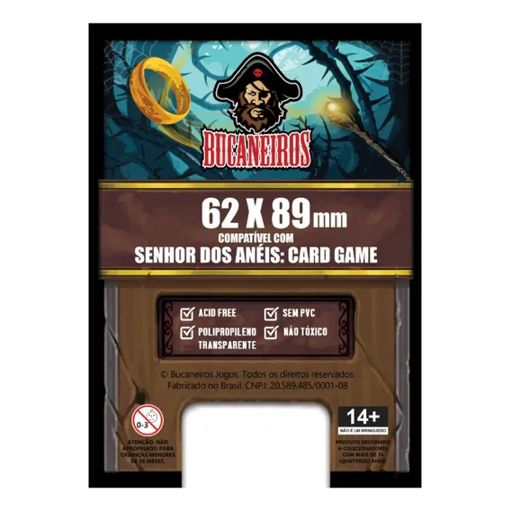 Sleeves Senhor Dos Anéis Card Game Bucaneiros 62 X 89mm Idioma Português Acessório Para Cartas Foto 1