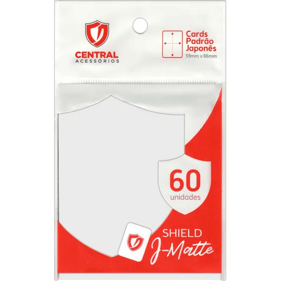Sleeves Yugioh Shield Small 60 Protetores Central Branco Foto 1