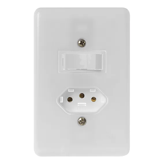 Slim Modular 4x2 1 Tecla Simples Mais Tom 2p Mais T 20a 250v Foto 1