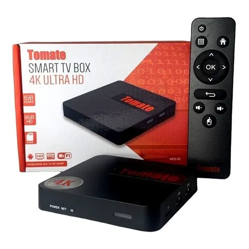 Smart Tv Box 4k Tomate MCD-121 Transforma Sua Tv Em Smart com Anatel Preto Padrão 8gb Interno Foto 1