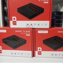 Smart Tv Box Tomate 4k Android Com Controle Cor Preto Tipo De Controle Remoto Padrão Foto mini  3
