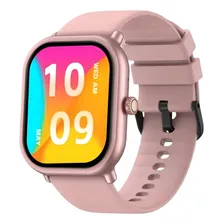 Smart Watch Rel贸gio Zeblaze Gts 3 Caixa Rosa Pulseira Rosa Bisel Preto Desenho Da Pulseira Milanese Foto mini 1