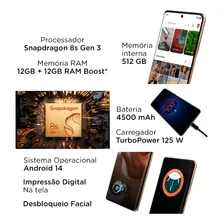Smartphone Motorola Edge 50 Ultra 5g, 512gb 24gb Ramboost, 50mp Ultra-pixel Ai Camera, Ip68, Peach Fuzz Foto mini 3