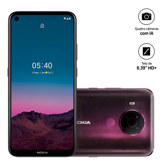 Smartphone Nokia 5.4 Nk026 Tela 6,39'' 128gb 4gb Ram Violeta Foto 1