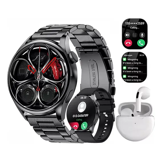 Smartwatch Gps Pro Para Samsung iPhone Xiaomi 2025 Caixa Preto Foto 1