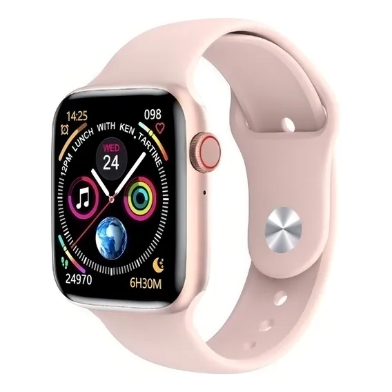 Smartwatch Iwo Iwo Lite Iwo 12 Lite W26 Global 40mm Caixa 40mm De Metal Rose, Pulseira De Silicone W26 Foto 1