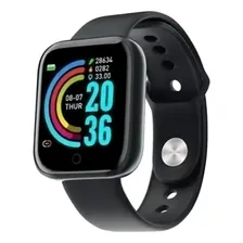 Smartwatch Relógio Com Batimentos Cardíacos Passos Calorias Cor Da Caixa Preto Foto  mini 1